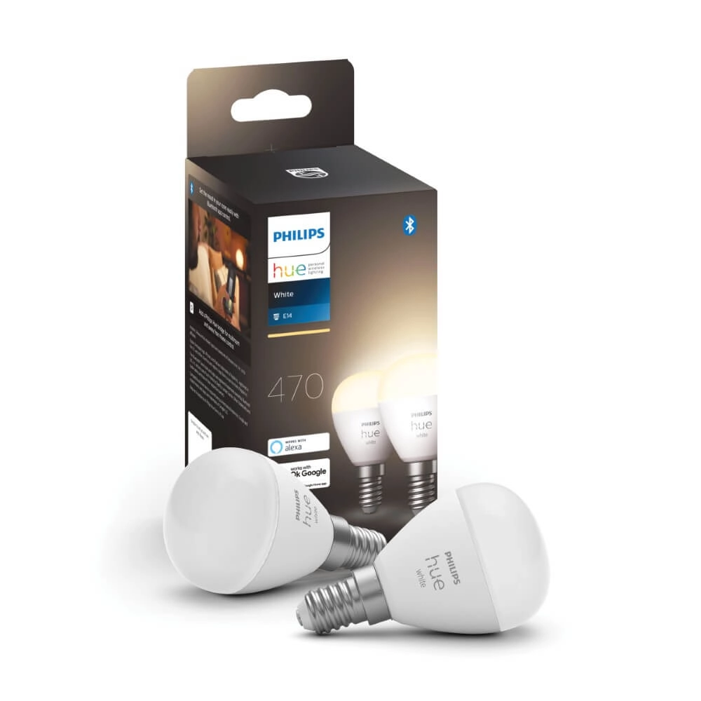 Lichtquellenkugel Hue - E14 - 6W - White 2er-Set Philips 8719514356771