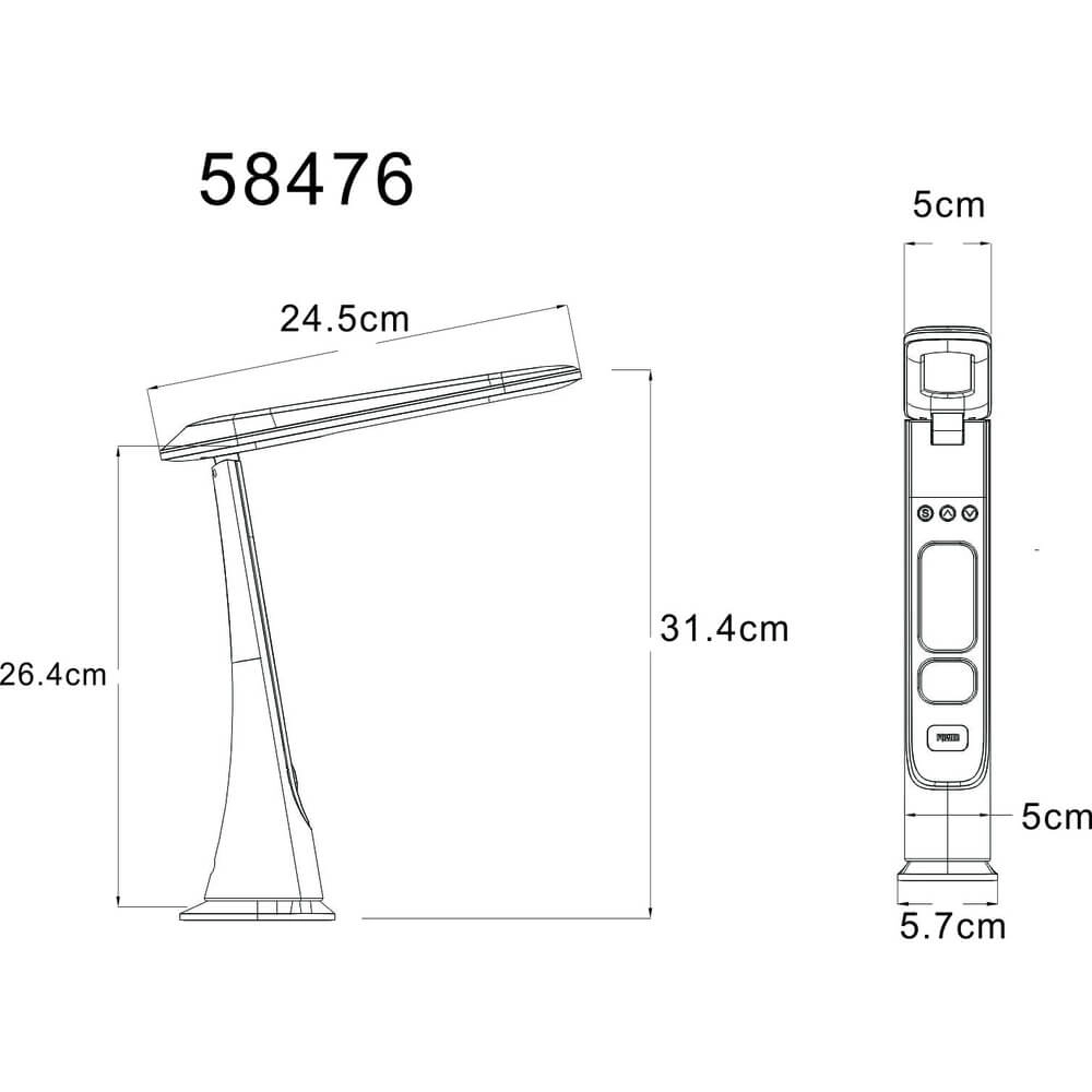 Schreibtischlampe Averie Holz mit Uhr Globo 9007371471720