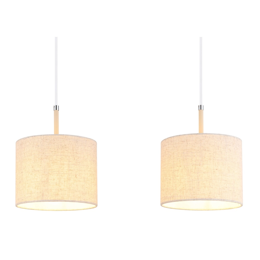 3-flammige Pendelleuchte Deleon sand braun gerade Globo 9007371578900