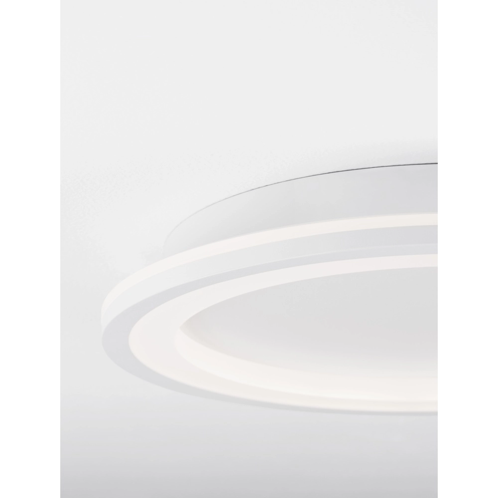 Schlanke Deckenleuchte Oggy weiß Ø 37cm Lyora 5212017432087