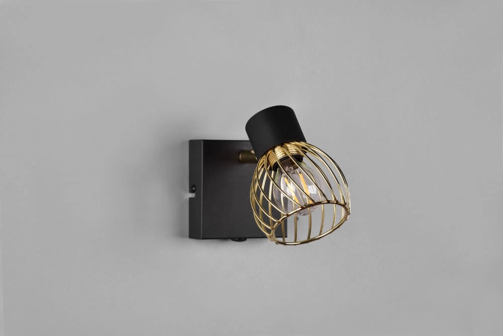 Design-Wandleuchte Ardon schwarz mit gold Trio 4017807560886
