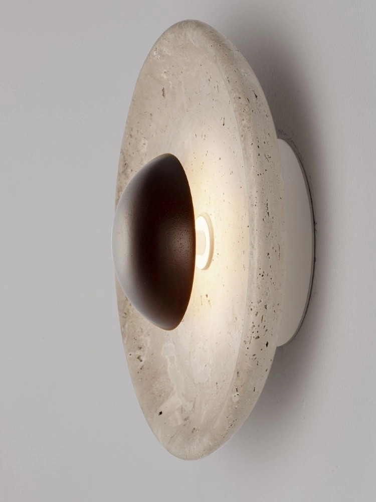 Design-Wandlampe Cerio braun mit sandbraun Ø 25 cm Lyora 5212017491411