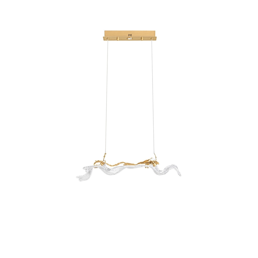 Goldene Pendellampe Avesa mit klarem Glas Lyora 5212063500419