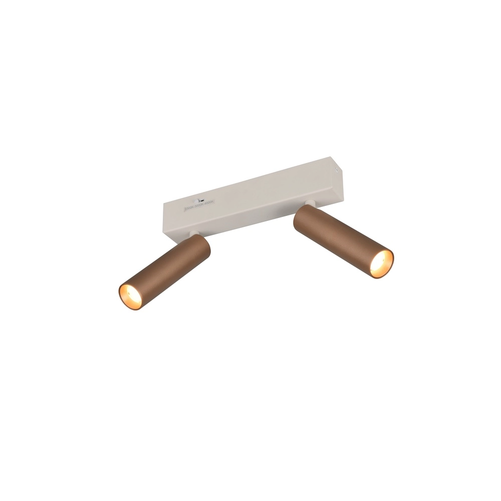 2-flammiger Aufbaustrahler Ambala mokkabraun Trio 4017807656084