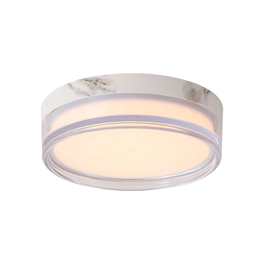 Deckenlampe Button Ø 13 cm weißer Marmor