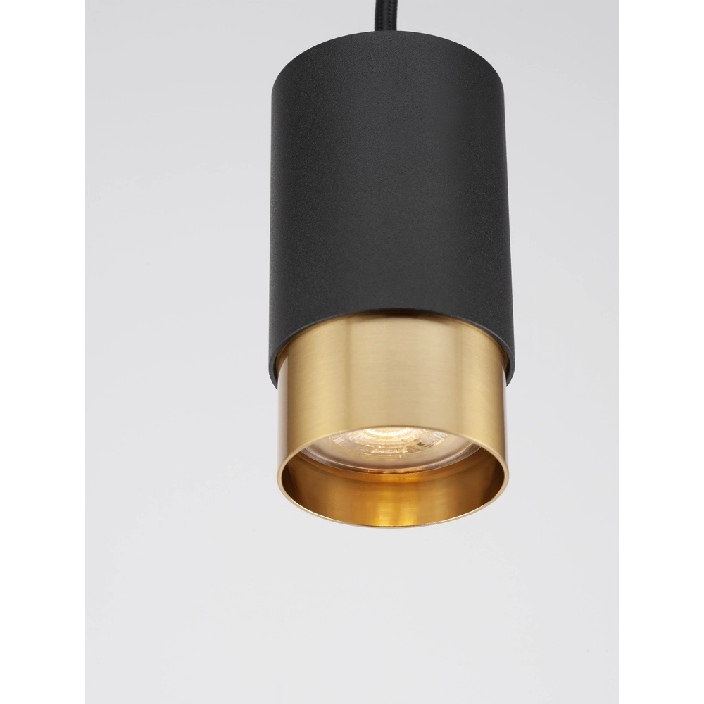 Pendelleuchte Pongo S single 10,8cm schwarz mit gold