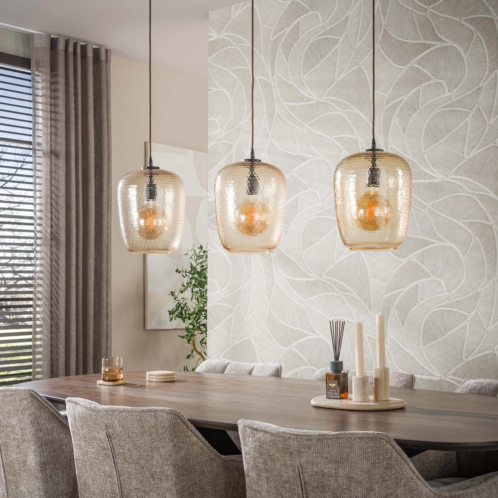 3-Licht Pendellampe Python Bernsteinglas Lyora 8716803514997