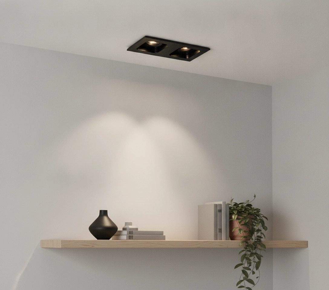 Downlighter Moggio Schwarz