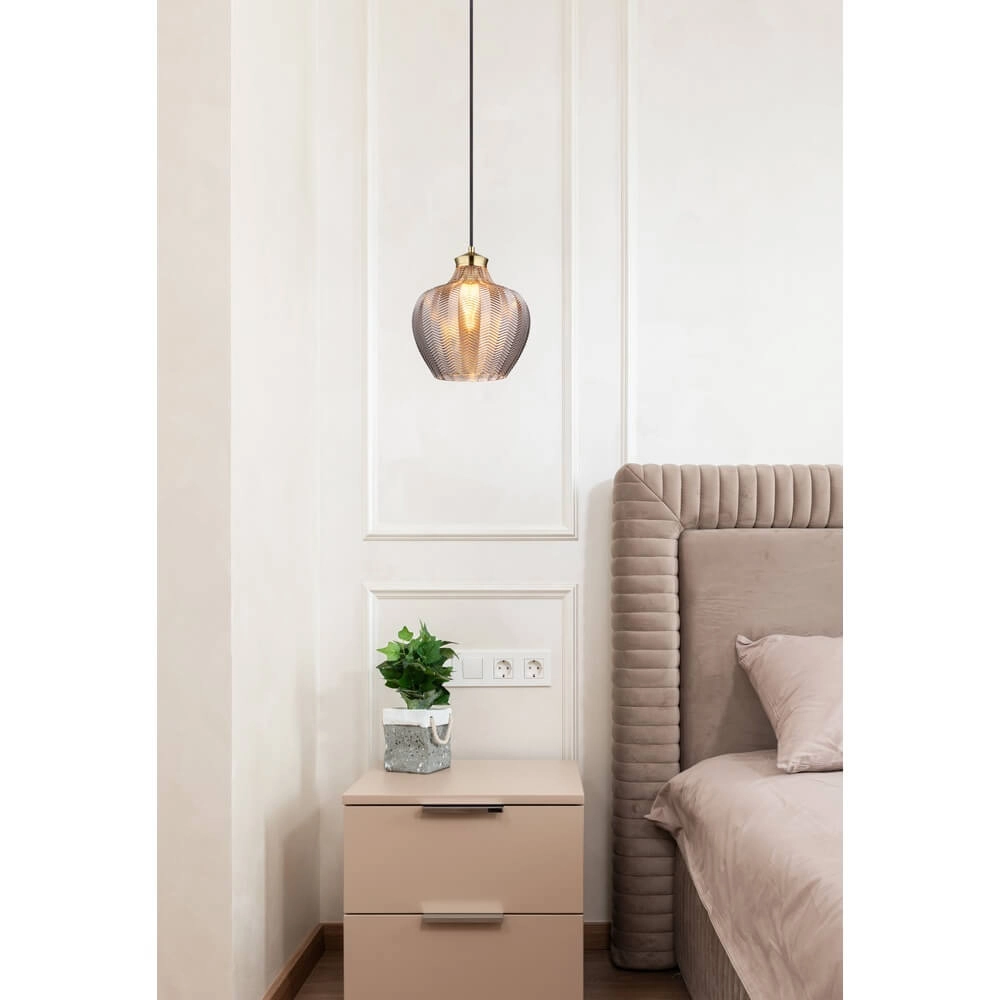 Pendelleuchte Jessica mit farbigem Glas Ø 26cm Globo 9007371481118