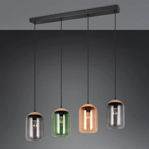 Esstischlampe aus Glas Cork 4-Licht Trio 4017807622997