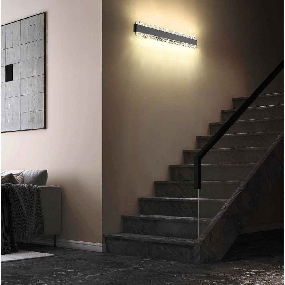 Schwarze Wandlampe Stalagmita 48 cm Globo 9007371566754