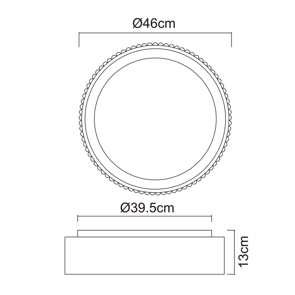 Deckenlampe Kemp weiße Ø 46 cm Globo 9007371578269