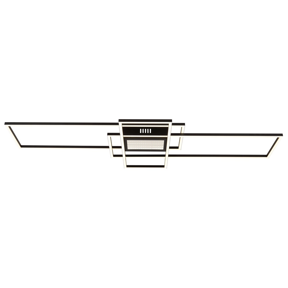 Moderne Deckenlampe Saunders Schwarzes Rechteck 110 cm Globo 9007371481354