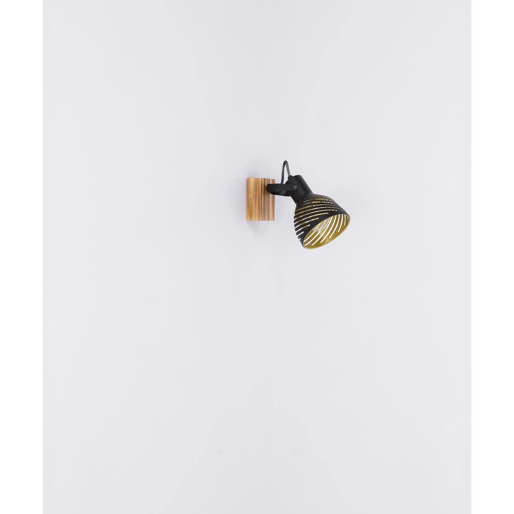 Wandlampe Lenna Holz mit Schwarz Globo 9007371419685