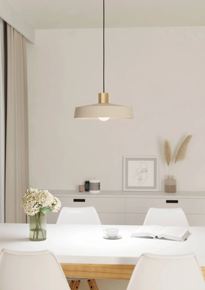 Hängelampe Valdiola sandbraun Ø 36cm Eglo 9008606240562
