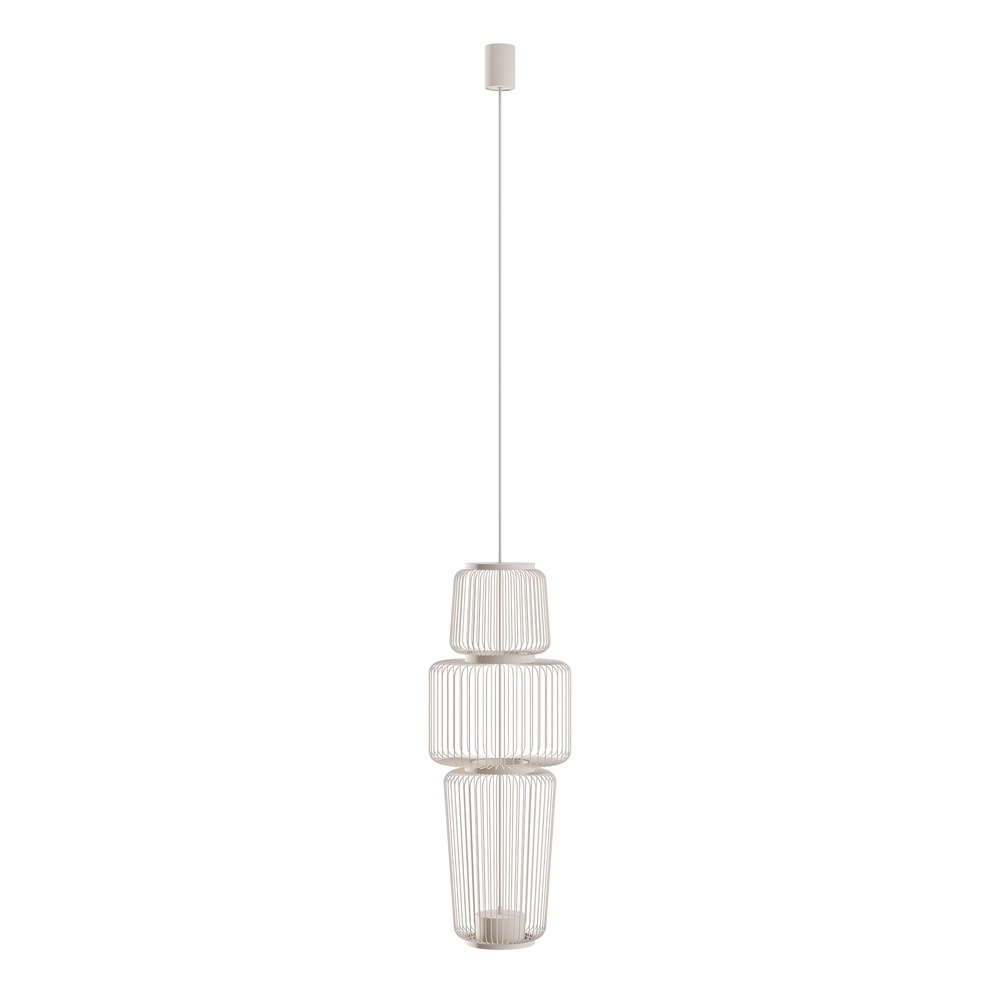 Käfiglampe Nome sandbraun Ø 25,5 cm