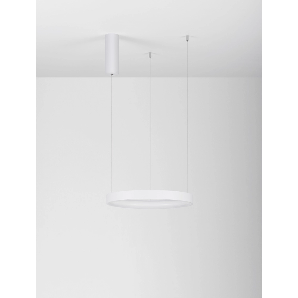 Runde Pendelleuchte Perrine weiß Ø 40cm Lyora 5212017438386