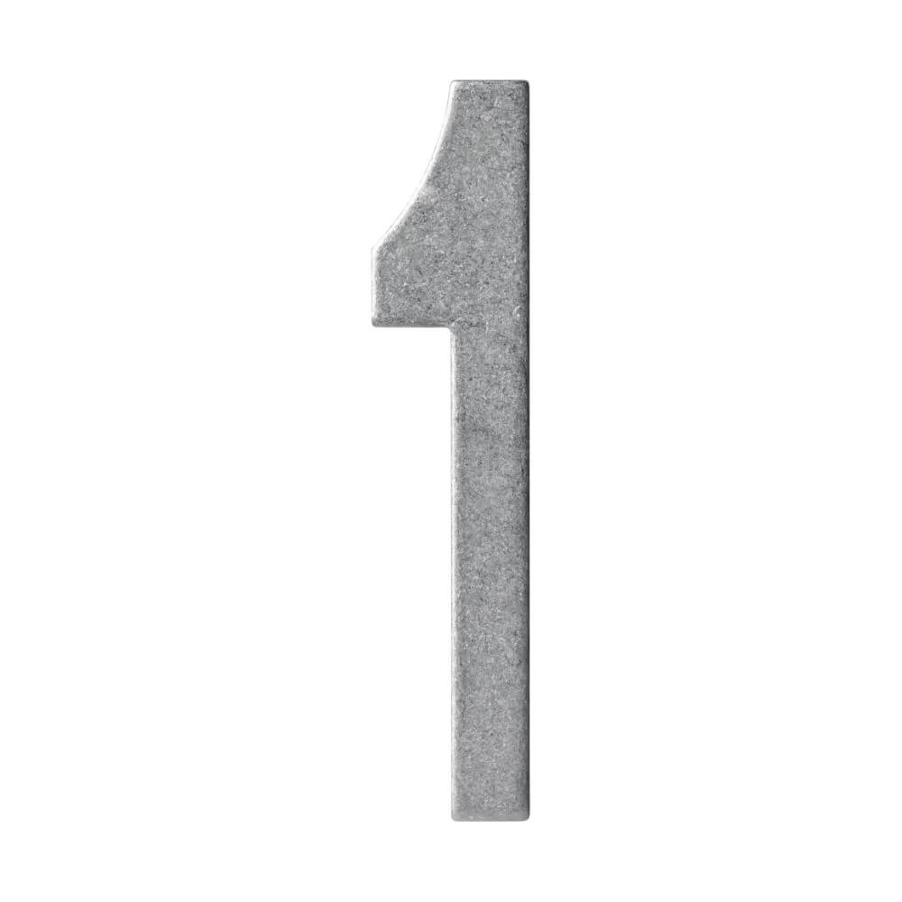 Hausnummer 1 Numbra 15cm Edelstahl getrommelt Intersteel 8714186697184
