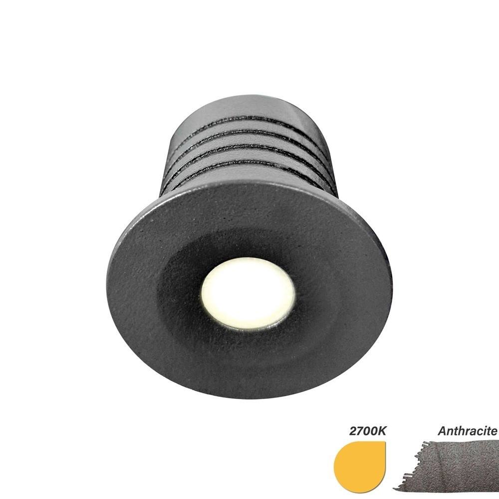 LED Mini versenkter Scheinwerfer 3W Anthrazit Lyora 8719322376411
