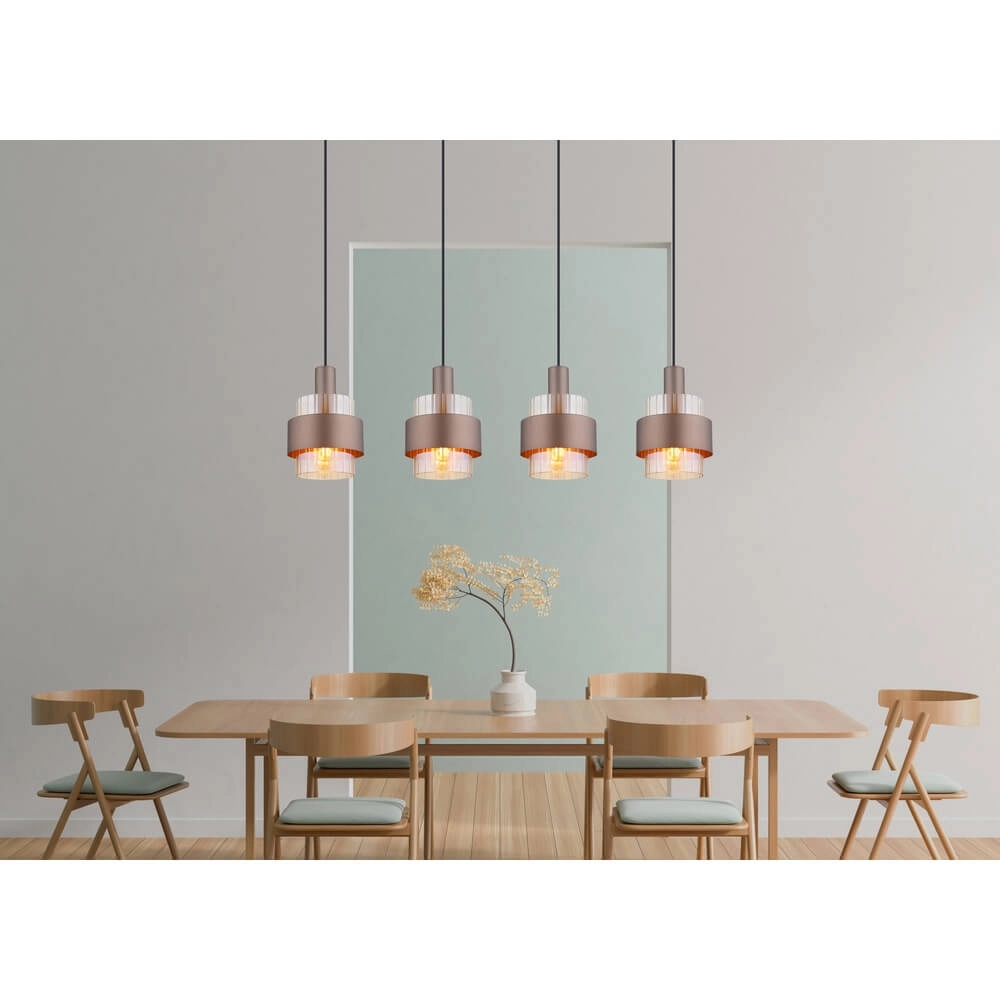 Pendelleuchte Milley Bronze 4-flammig Globo 9007371468676