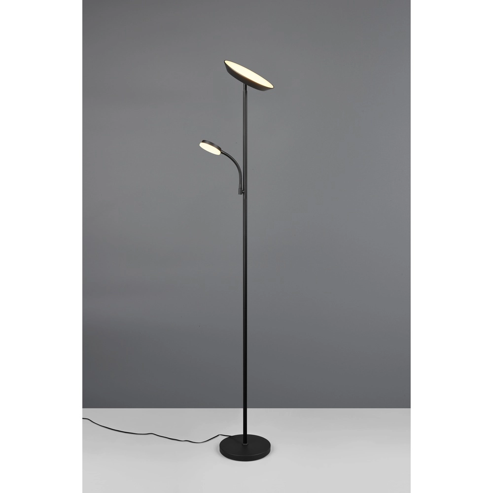Stehlampe Specter schwarz mit Leselampe Trio 4017807612288