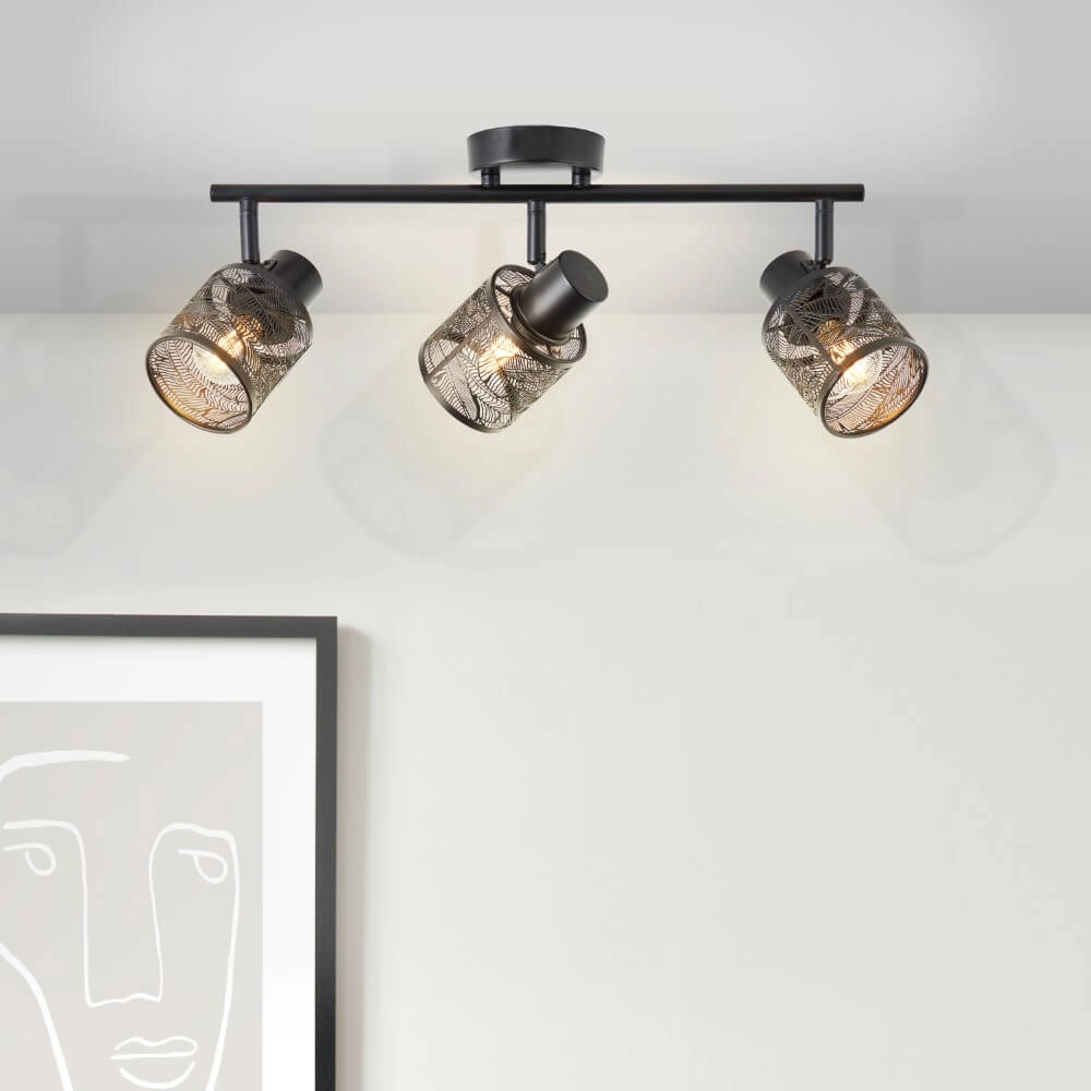 Schwarze Deckenlampe Bano 3-flammig Brilliant 4004353413483