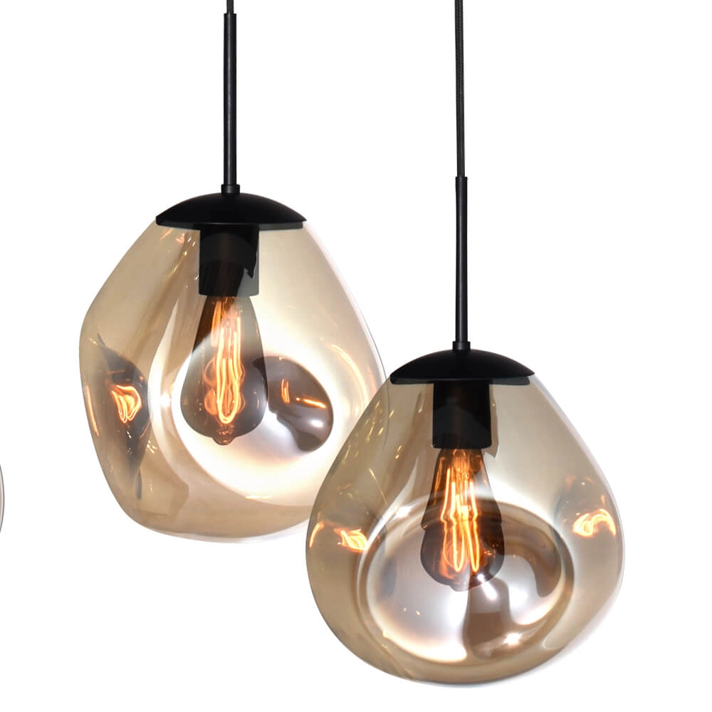 Hängelampe Lava 6x Goldglas Ø 24cm Masterlight 8718121286211
