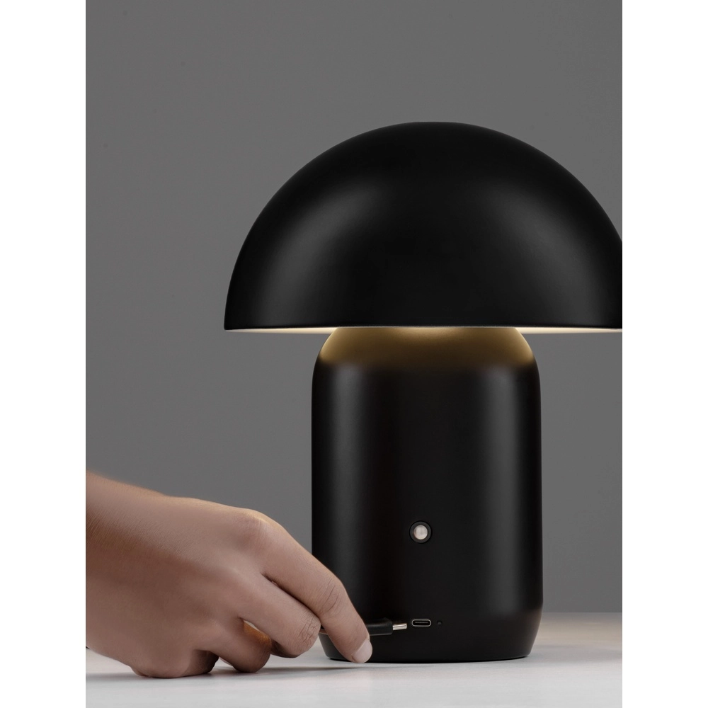 Design-Tischleuchte Pois Wiederaufladbar Schwarz Lyora 5212017472083