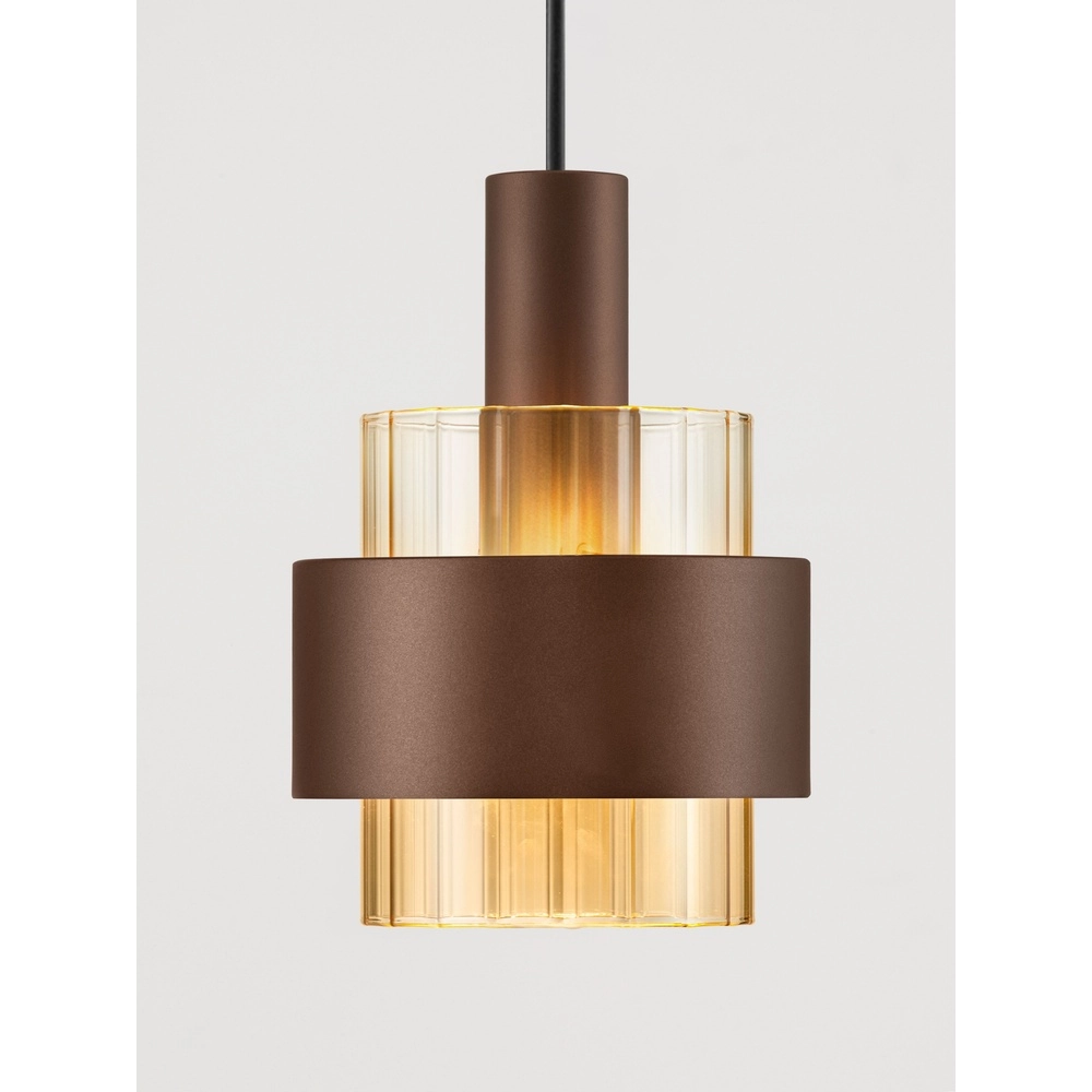 Moderne Pendellampe Serena Kaffeebraun Ø 18,5 cm Lyora 5212063501133