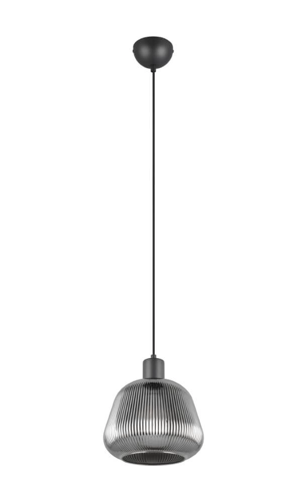 Hängelampe Tarifa mit geripptem Glas Trio 4017807615791