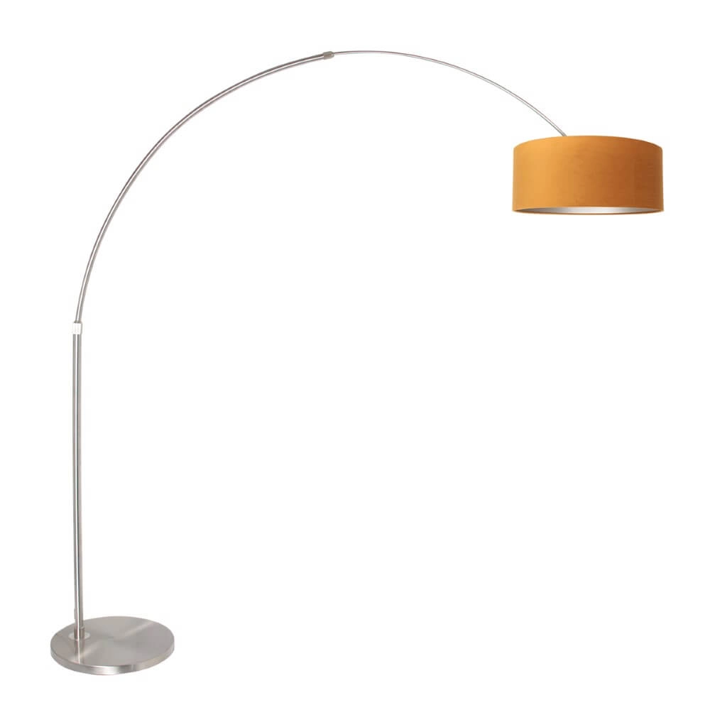 Bogenlampe Sparkled mit goldenem Samt