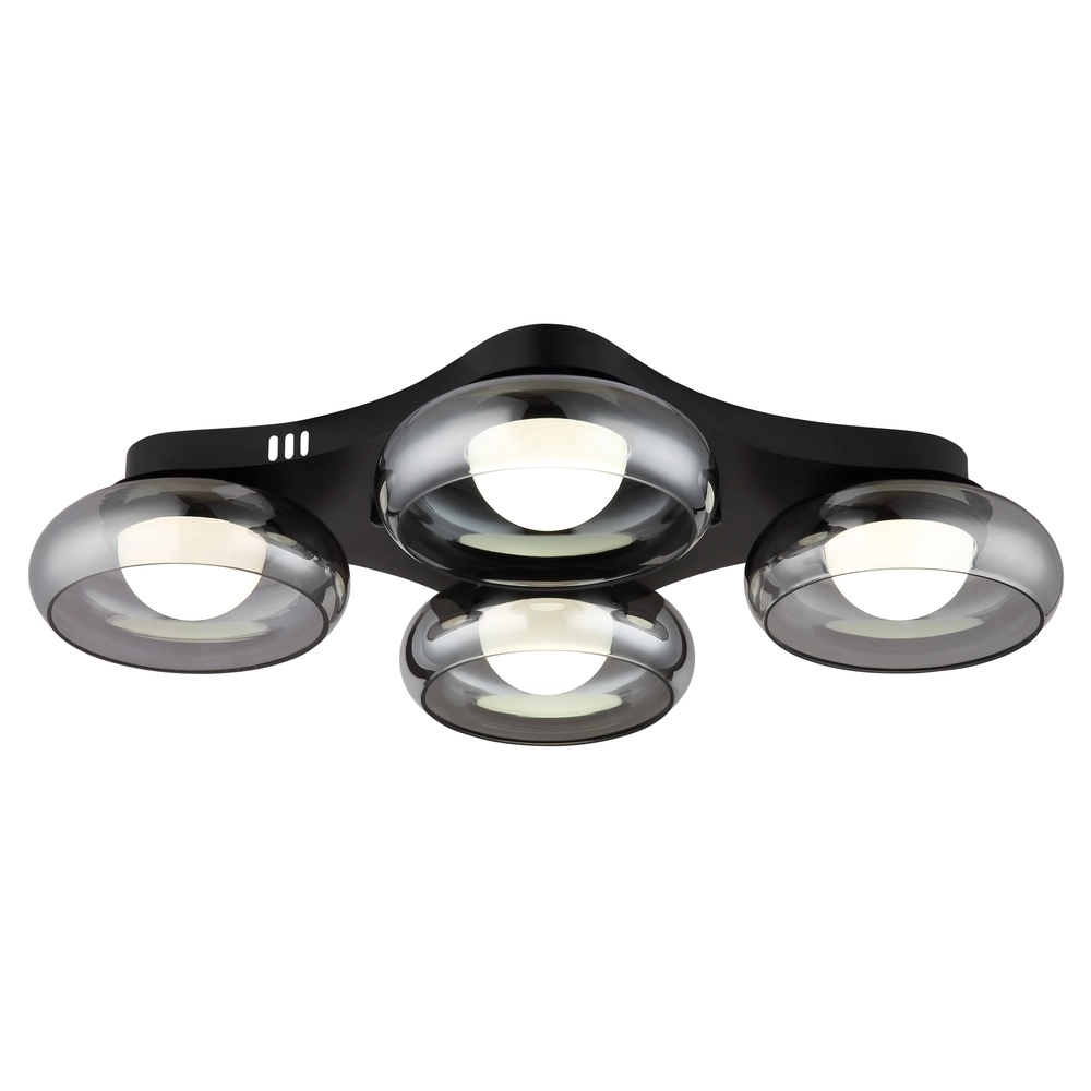 Design-Deckenlampe Carlene 4-Licht Schwarz Globo 9007371575176