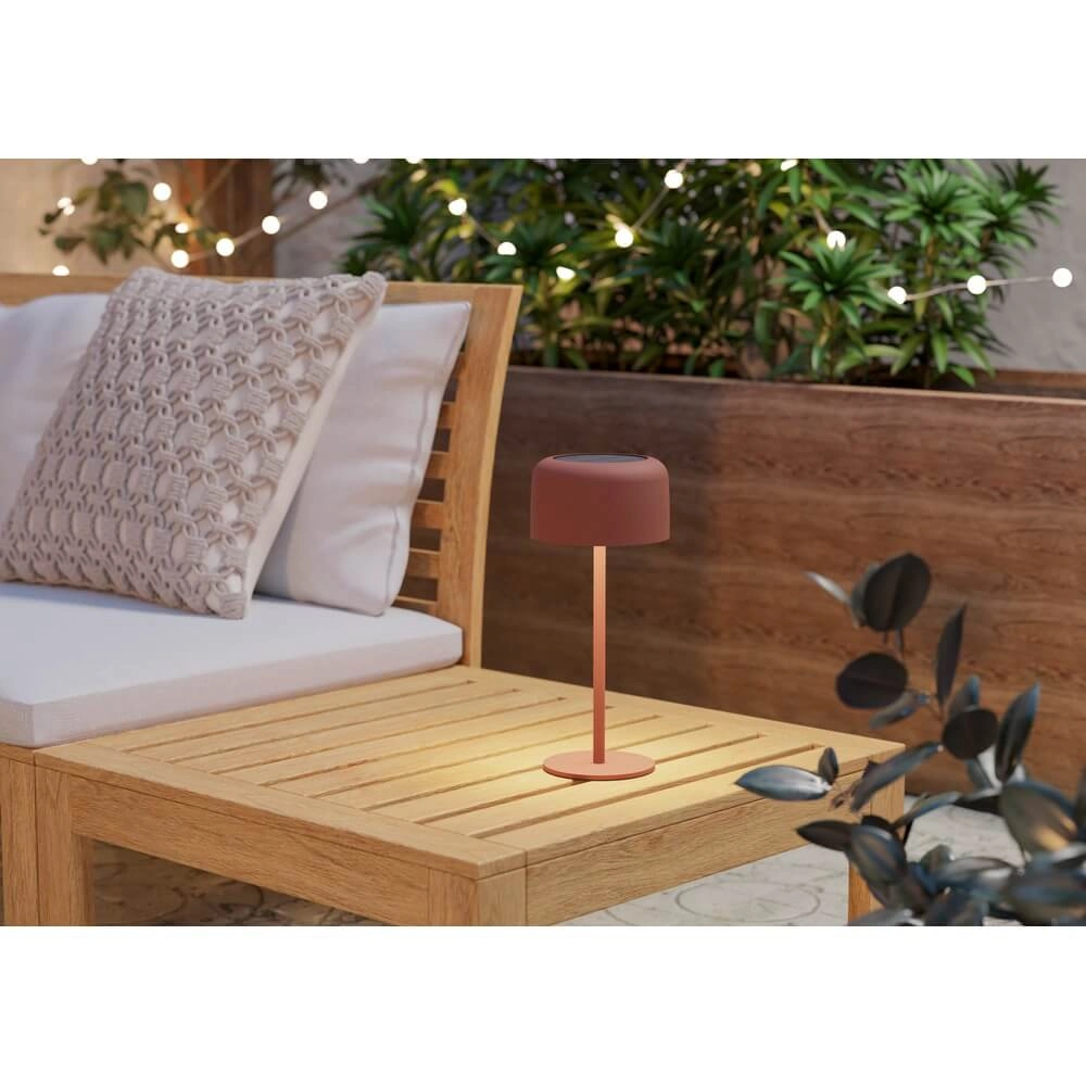 Schlanke Tischleuchte Roccanova Solar Red mit USB Eglo 9008606355068