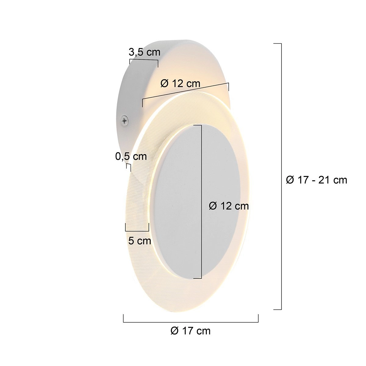 Verstellbare Deckenleuchte Lido 17cm weiß Steinhauer 8712746131338