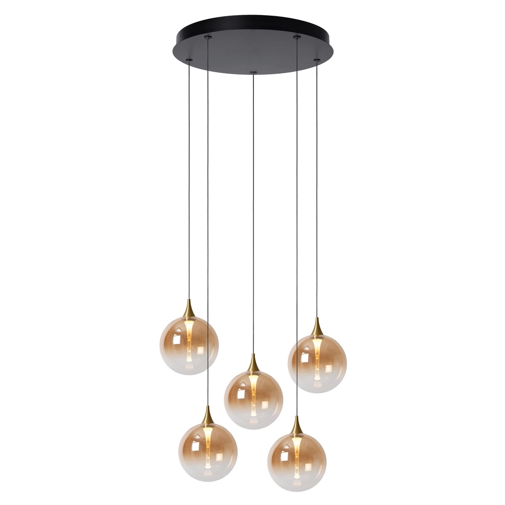 Design-LED-Pendelleuchten Gisela Fading – 5x Ø 16 cm