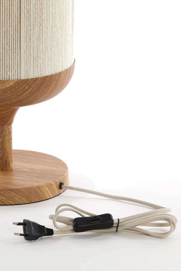 Tischlampe Dania Heller Holzdruck Light & Living 8717807710095