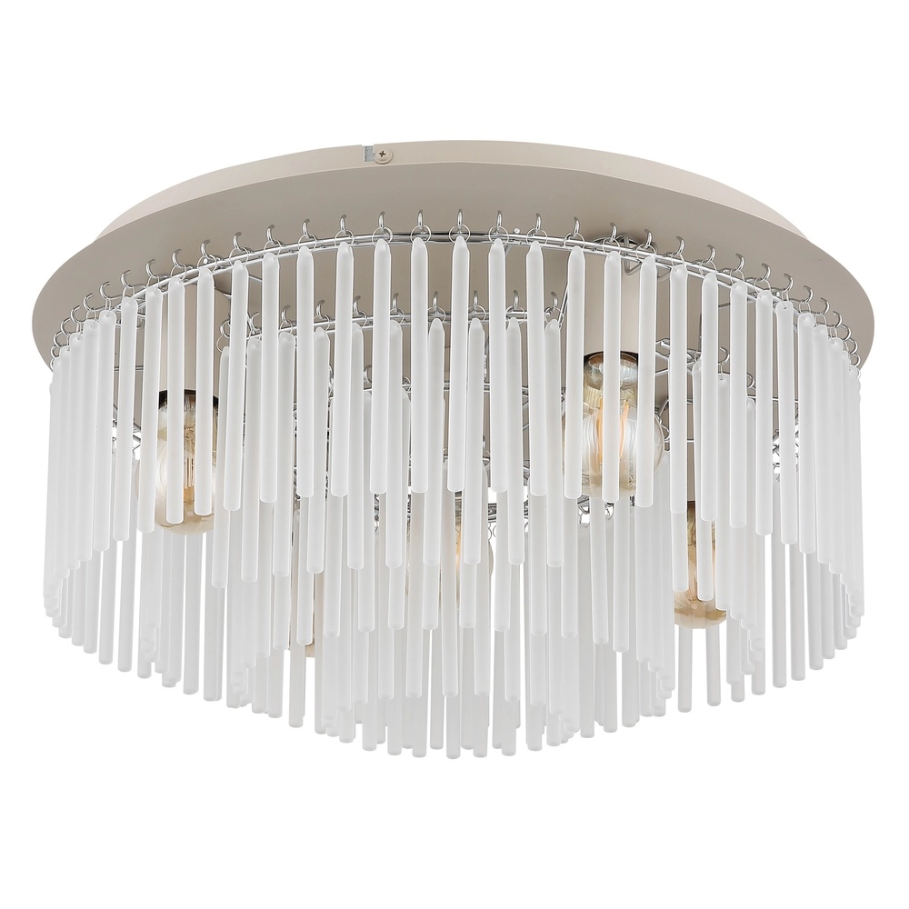 Deckenlampe Gorley sandbraun mit Glas Ø 50cm Globo 9007371578719