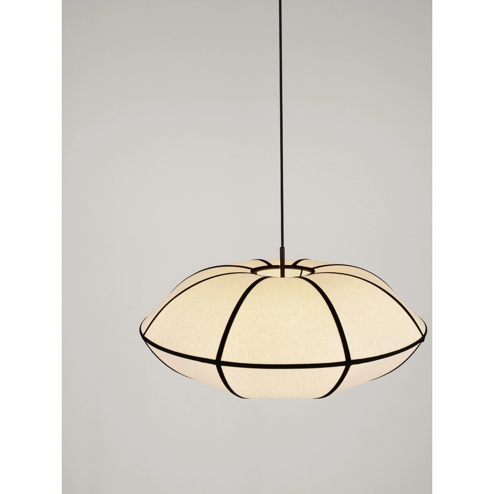 Pendellampe Brera schwarz mit weißem Ø 70 cm Lyora 5212017493576