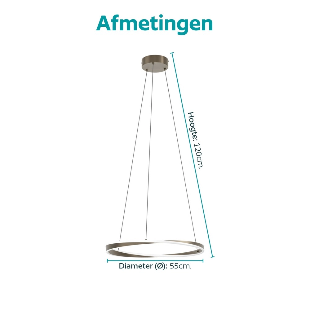 Design-Pendellampe Camerota dunkelbronze Ø 55 cm Eglo 9008606391233