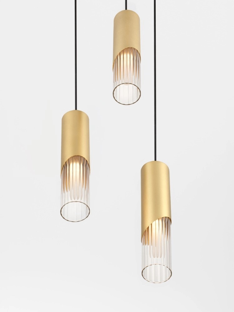 Design-Pendellampe Modesto Ø 25cm goldene 3-Licht Lyora 5212063501447