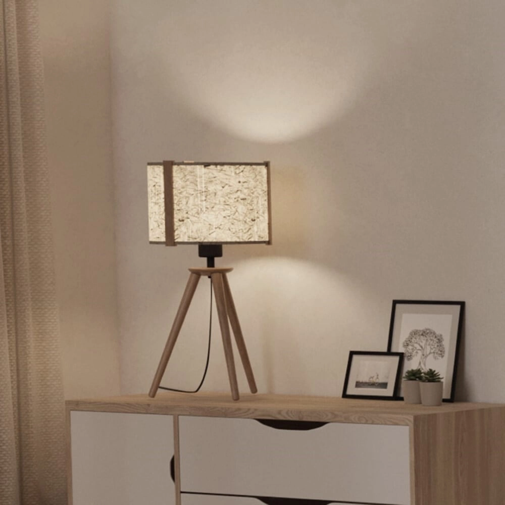Tischlampenstativ Hontongas Holz mit beigem Farbton Stars of Light 9008606274642