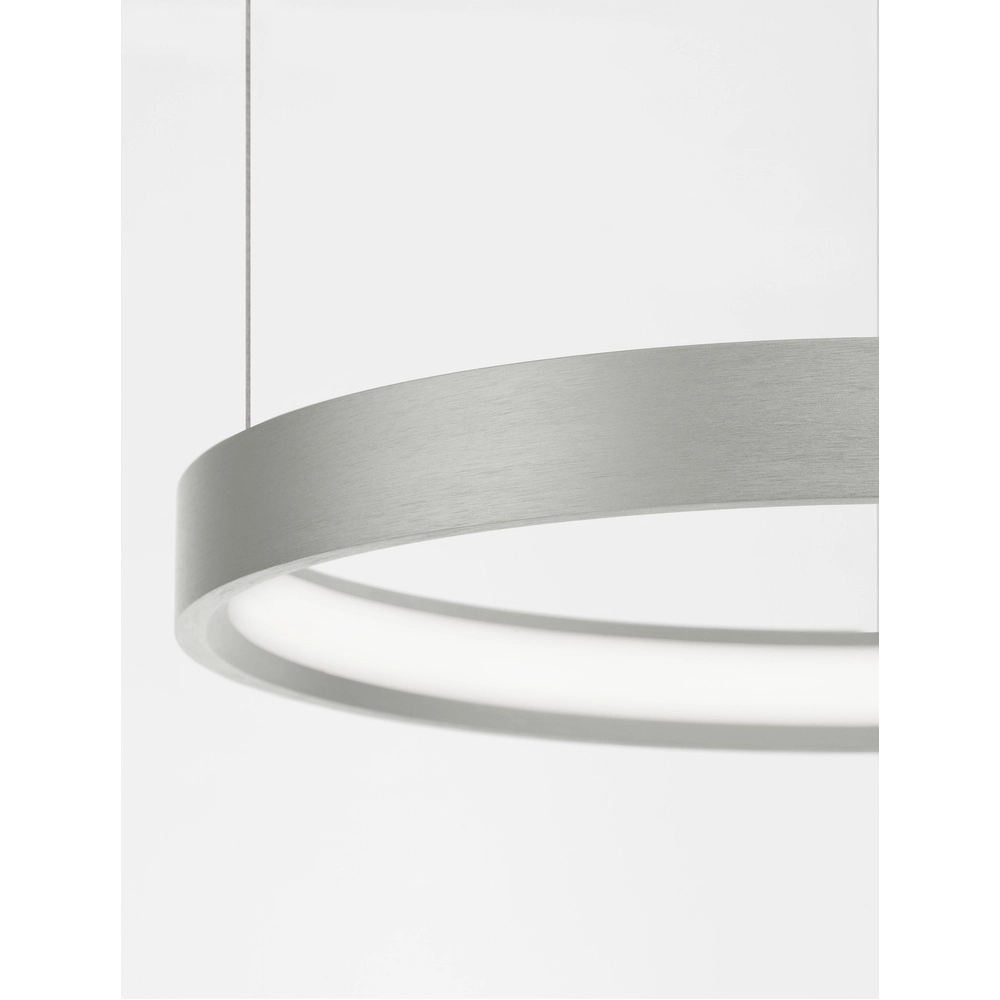 Runde Pendelleuchte Perrine silbergrau Ø 40cm Lyora 5212017438393