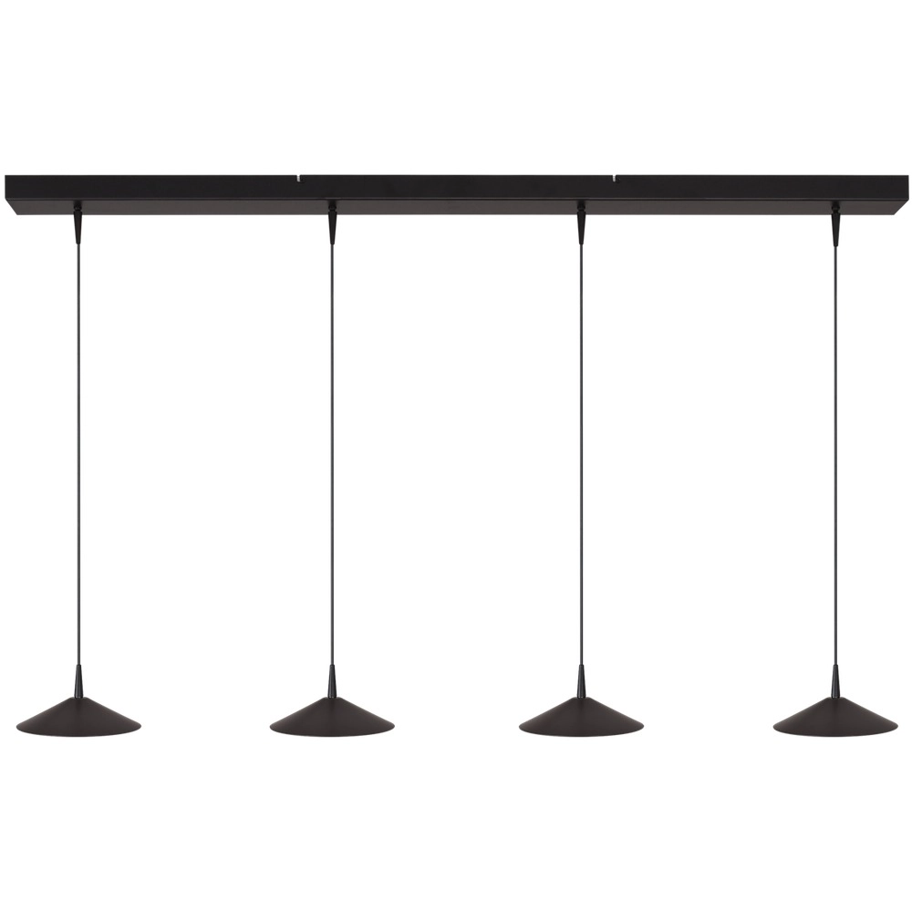 4-Licht Pendellampe Ceppo schwarze Ø 18 cm