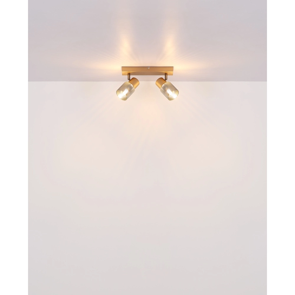 Deckenlampe Satella 2-helles Kaffeebraun Globo 9007371474561