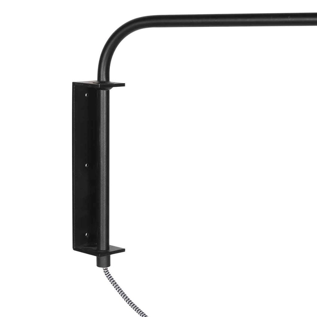 Schwarze Wandlampe Bloeba mit Korkkappe Ø40 cm Steinhauer 8712746180510