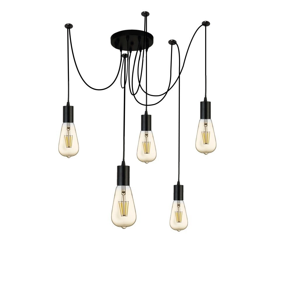 5-Licht-Pendelleuchte Squiggle Spider Searchlight 5053423137919