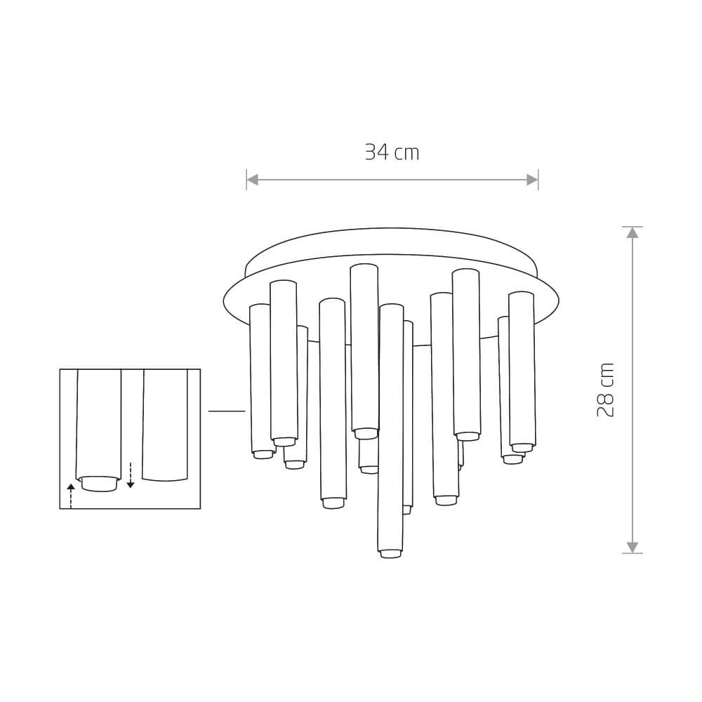 Schwarz-Goldene Deckenlampe Stalactite Lyora 5903139905497
