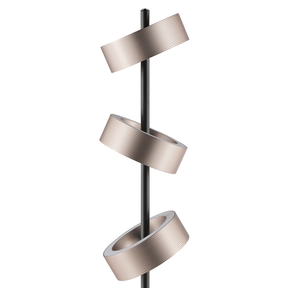 Design-Stehlampe Axion Schwarz mit Braun Brilliant 4004353477171