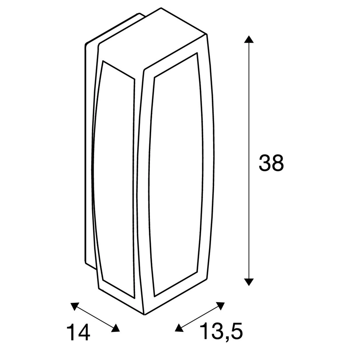 Außenleuchte Meridian Box Sensor SLV 4024163136150