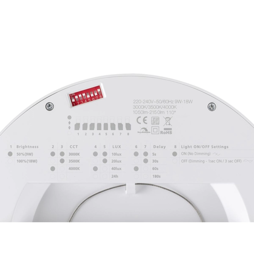 Deckenleuchte Vario Ø 22,7cm weiß mit Sensor SLV 4024163316255